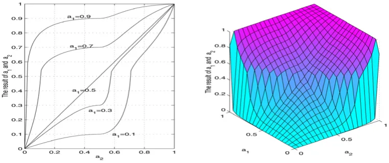 Fig. 1. Contour plots of compensation operator U0.5 deﬁned as (67).