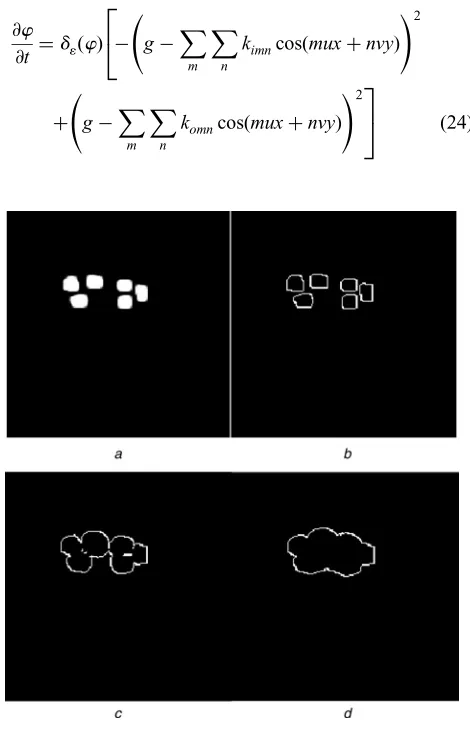 Fig. 2Synthetic star image and its segmented images with differ-ent values for n