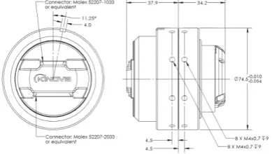 Figure 2 - 23. 6 DOF JACO dimensions. (Kinova Robotics, 2015). 