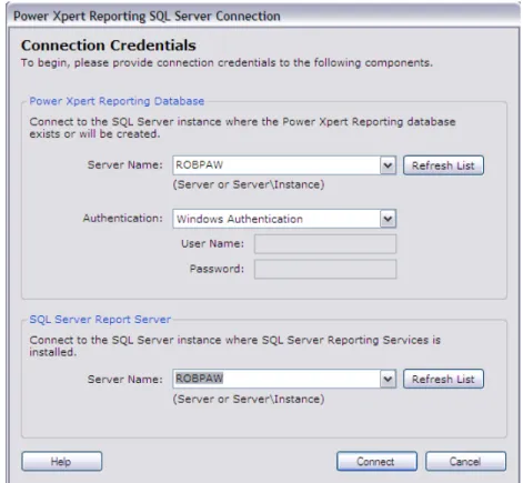 Figure 2.1. Connection Credentials Dialog Box for Deployment Utility To create a connection: