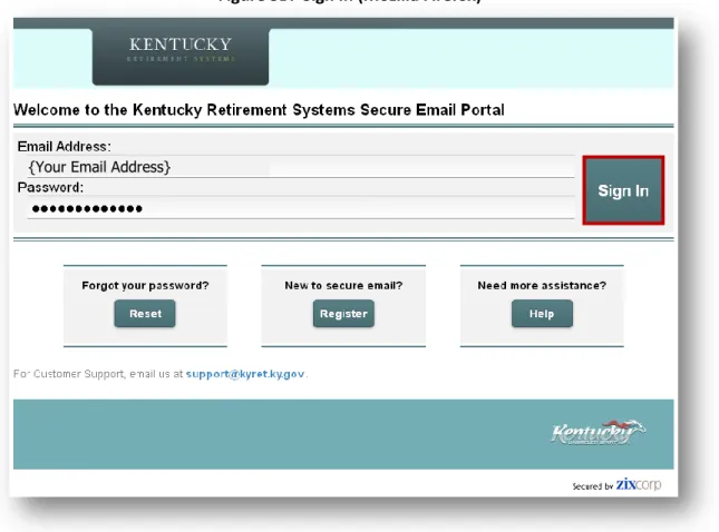 Figure 4A:  Portal Inbox (Microsoft Internet Explorer) 