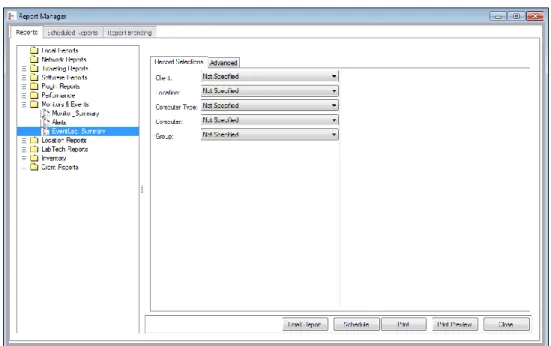 Figure 1: Event Log Summary Setup 