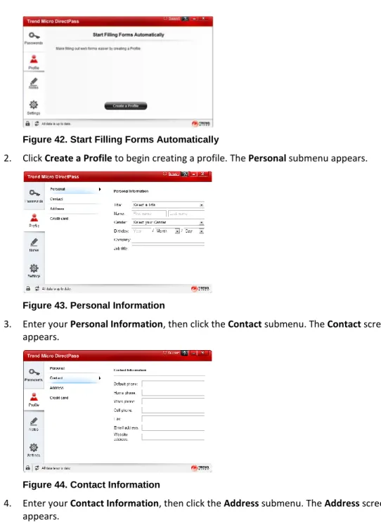 Figure 42. Start Filling Forms Automatically 