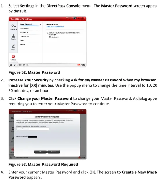 Figure 52. Master Password 