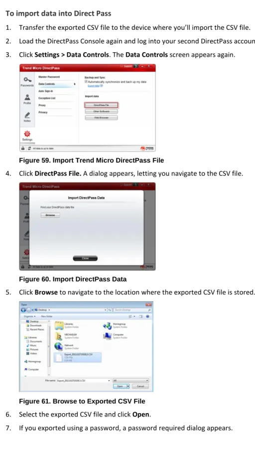 Figure 59. Import Trend Micro DirectPass File 