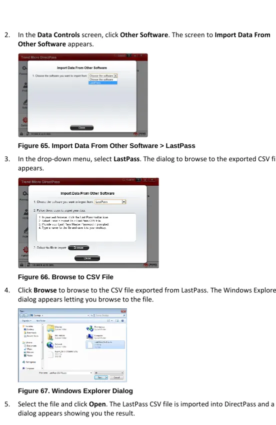 Figure 65. Import Data From Other Software > LastPass 