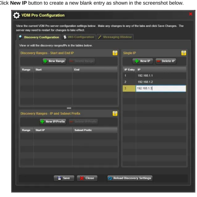 Figure 17: Create New IP  2.  Enter the IP address in the IP field. 