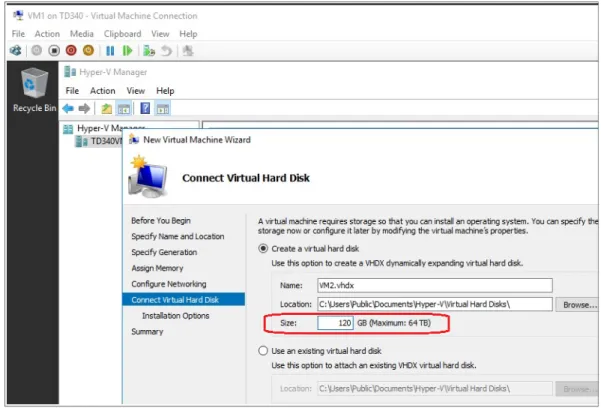 Figure 12   Configuring a disk to VM2