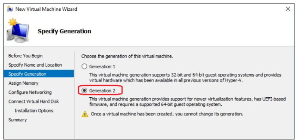 Figure 3   Specify generation