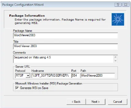 Figure 6. Package Information page 