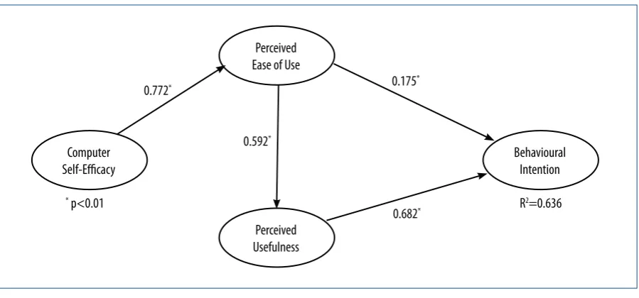 Figure 9. Path coefficients of the research model