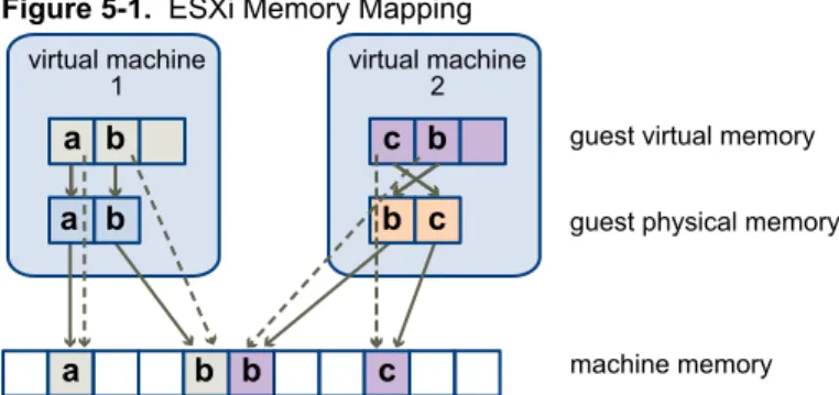 Figure 5-1.  ESXi Memory Mapping virtual machine