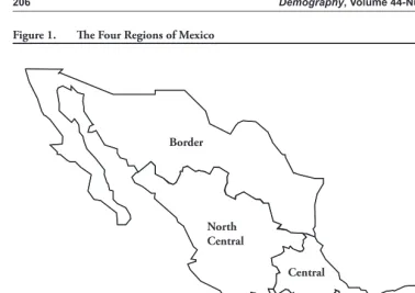 Figure 1. Th e Four Regions of Mexico