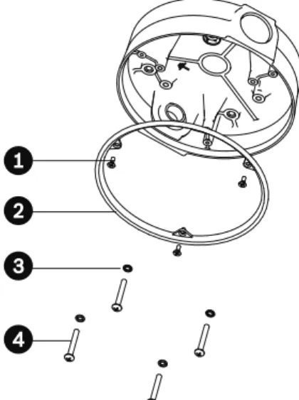 Figure 4.6 O-ring and retaining ring for outdoor installation