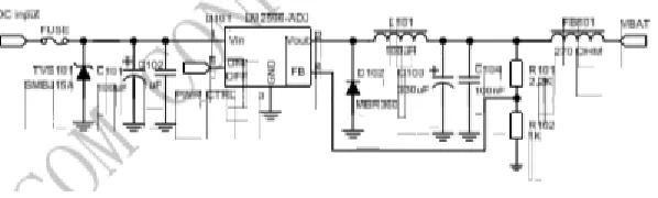 Figure 2.4: Reference circuit of the DC-DC power supply 