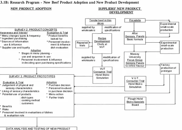 Figure 3.1B: Research Program - New Beef Product Adoption and New Product Development 