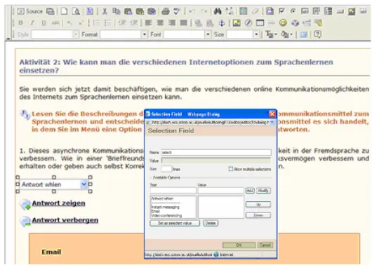 Fig. 4. A snapshot of learning object (English version) 