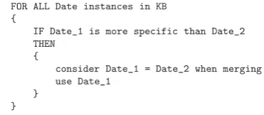 Fig. 10. Pseudo-code for consolidating temporal information.