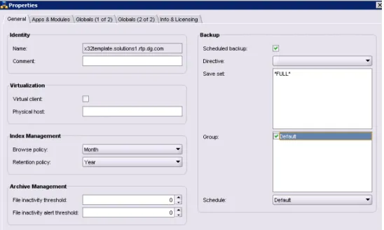 Figure 14  NetWorker configuration settings for VCB 