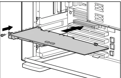 Figure 4-1.  Installing the Smart Array 431 Controller into a Compaq server
