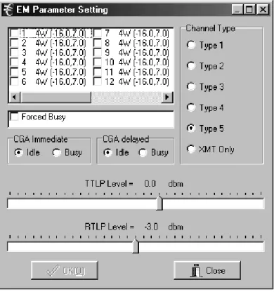 Figure 9.  E&amp;M Parameter Settings