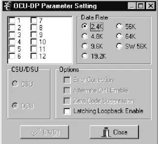 Figure 10.  OCU-DP Parameter Settings