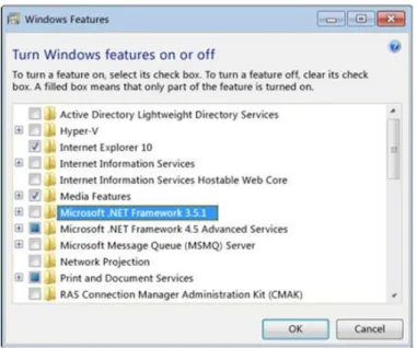 Figure D-2. Windows feature list that allows you to install .Network Framework 3.5.1 