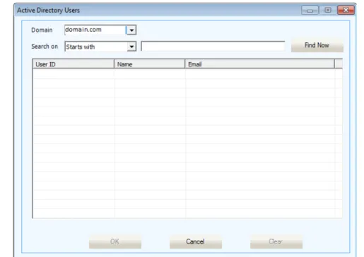 Figure 61: Active Directory Users browse dialog box 
