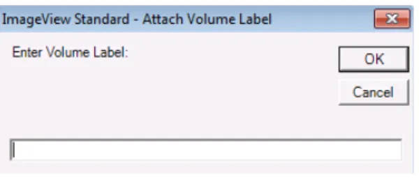 Figure 95: Attach Volume Label dialog box 