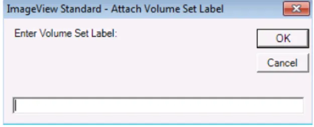 Figure 96: Attach Volume Set Label dialog box 