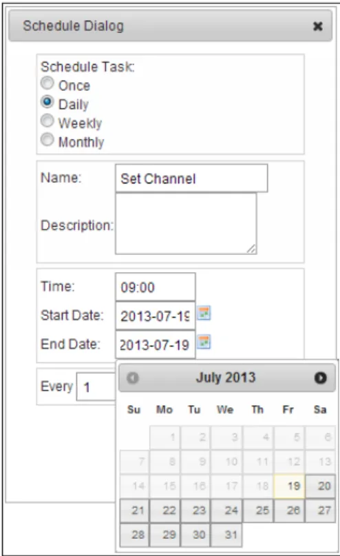 Figure 51   Setting a daily schedule