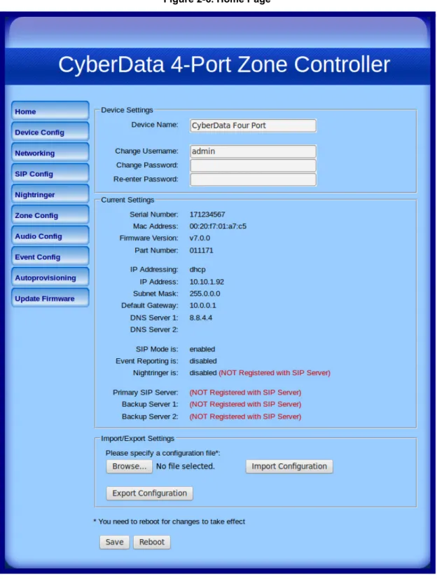 Figure 2-6. Home Page 