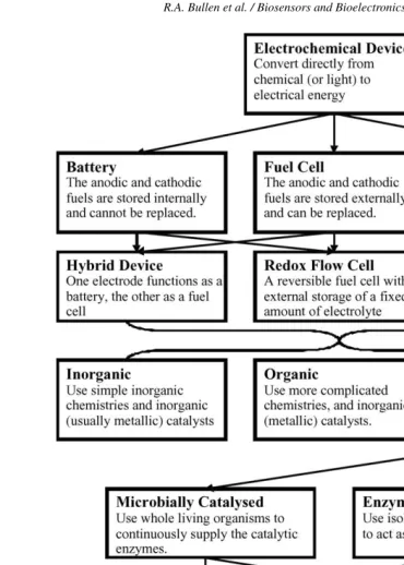 Fig. 2. A classiﬁcation of biofuel cells.