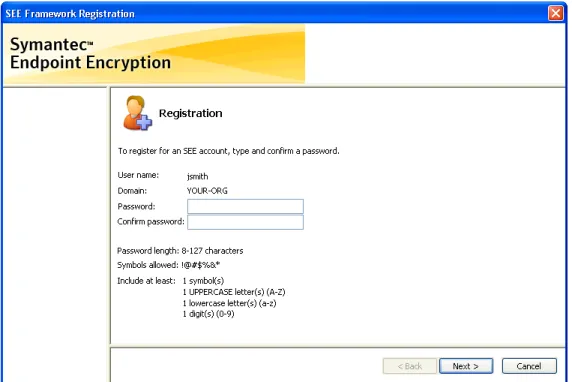Figure 2.6—Password Registration, SSO Not Enabled