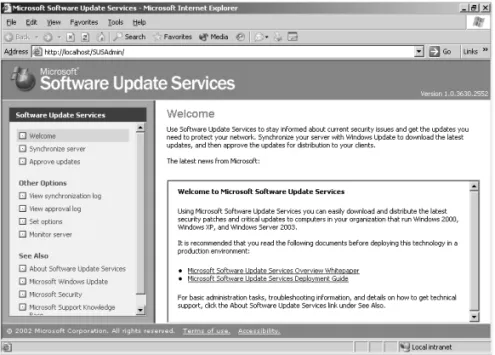Figure 9-1 The SUS Administration Web site