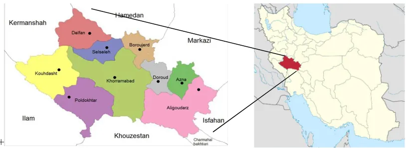 Fig 1. Situation of Lorestan province 