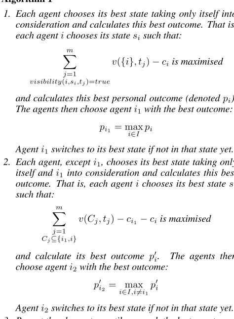 Figure 2: The polynomial coalition formation algorithm.