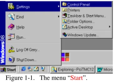 Figure 1-1.   The menu “Start”.