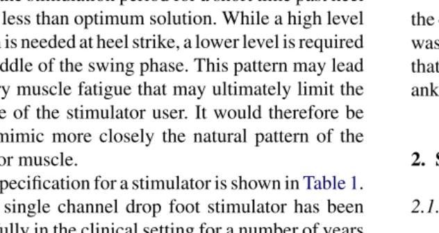 Table 1Speciﬁcation for a ODFSIII [5]