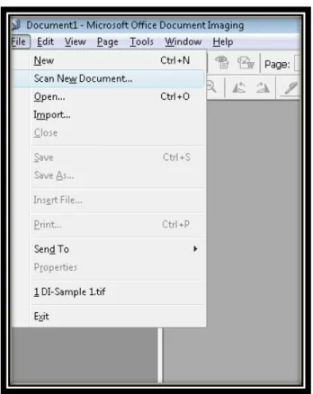 Figure 13 Can new document into Microsoft Office Document Imaging tool. 