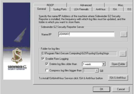 Figure 2: Syslog Server Configuration window: