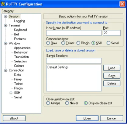 Figure 3.1. Windows PuTTY Client