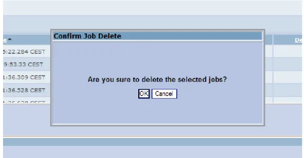 Figure 10. Confirming delete 