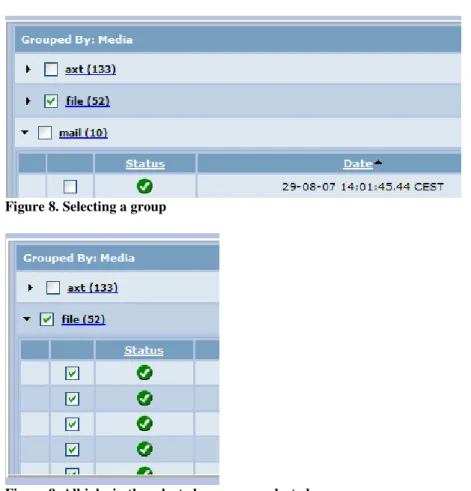 Figure 8. Selecting a group 