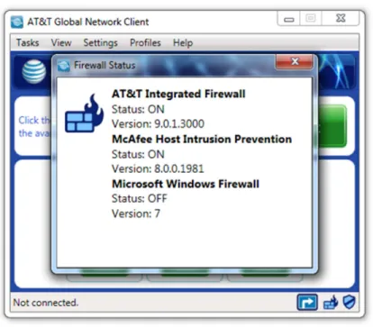 Figure 3: Firewall Status Info  The icons in the security status area can display the following states: 