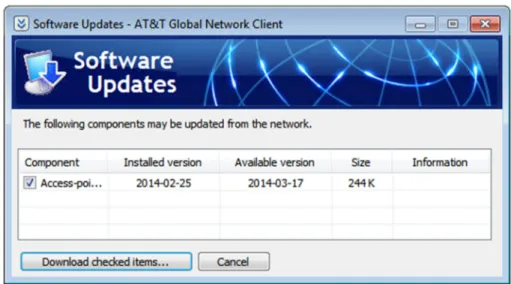 Figure 25: Software Updates Window 