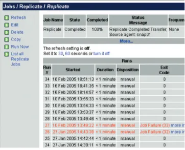 Figure 5: Job Log Screen