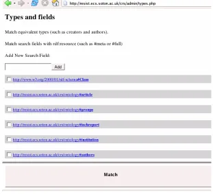 Figure 14. Screenshot of Type Matching Page. 
