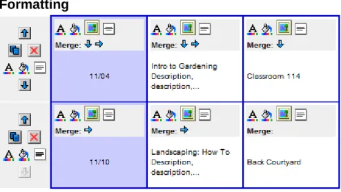 Table options 