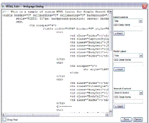 Figure 6: HTML Editor Window 